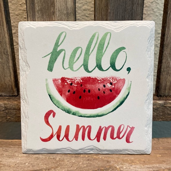Watermelon Coasters Set of 4, Summer Watermelon Ceramic Square Coasters - Picture 3 of 13